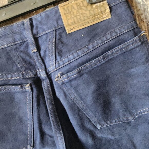90s‎ Vintage Marithe Francois Girbaud Dark NIGHT Blue Wash Jeans 5/6 DEADSTOCK - Picture 5 of 10